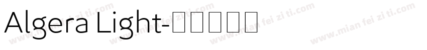 Algera Light字体转换